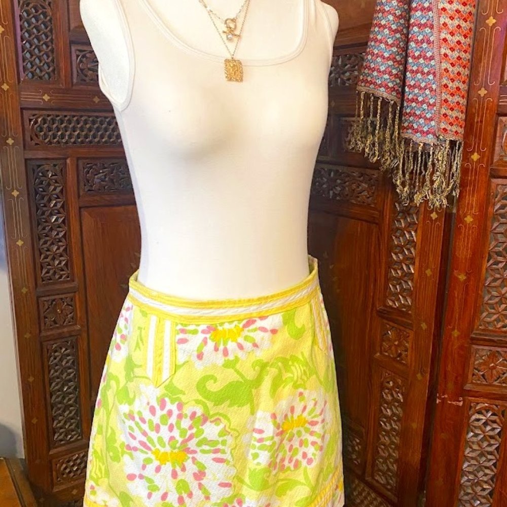 LILLY PULITZER – Yellow and Green Skort – Size 6